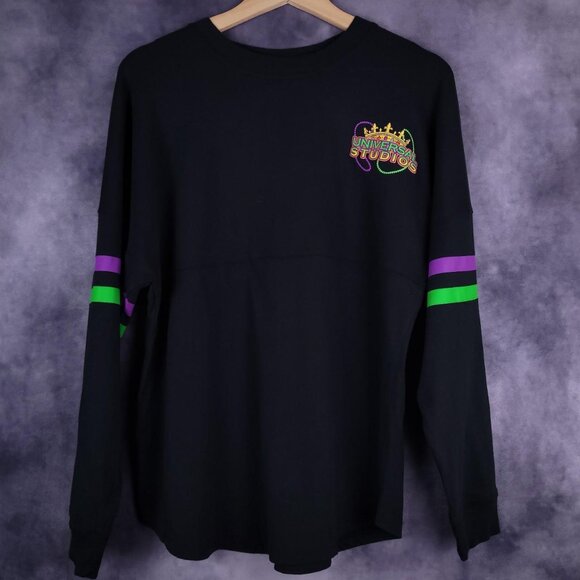 Universal Studios Mardi Gras puff print 3D spirit jersey shirt - Picture 2 of 5